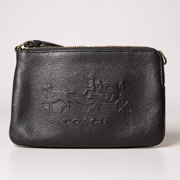 Coach Jes Corner Zip Wristlet With Horse And Carriage - Picture 1 of 4